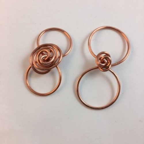 Karen Meador, Ph.D.'s Shawl pin from the Wire Roses Bracelet - , Contemporary Wire Jewelry, Coiling, Coiling Wire, Wire Coiling, shawl pin